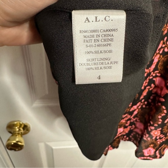A.L.C Emile 100% silk floral dress 4 - Picture 13 of 16